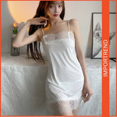 Sexy Lace Suspender Nightdress Thong Set